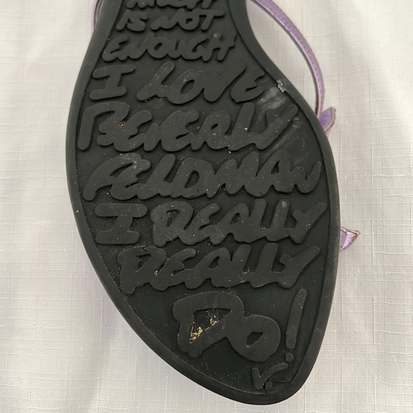 Beverly Feldman~Metallic Lavender Starfish Sandals - Picture 11 of 13